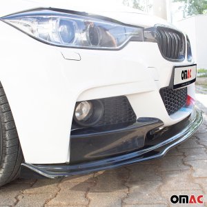 BMW 3 Series Front Bumper Splitter - Omac - ABS - Black - '12-'19